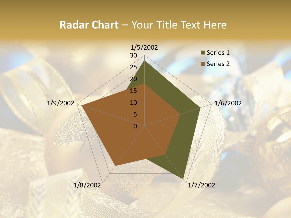 Bulb Gold Bauble PowerPoint Template