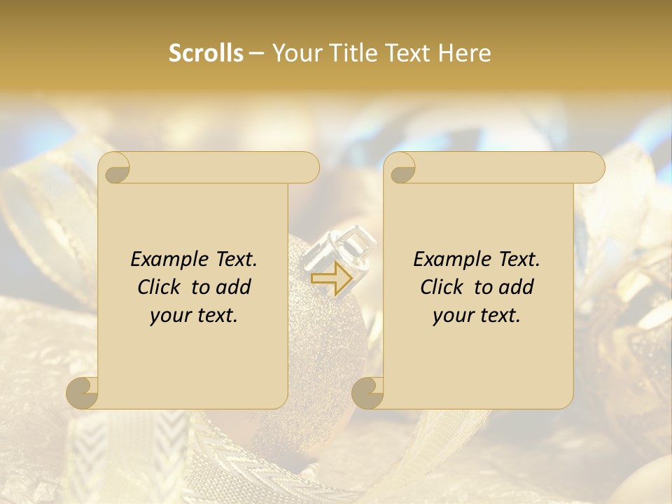 Bulb Gold Bauble PowerPoint Template
