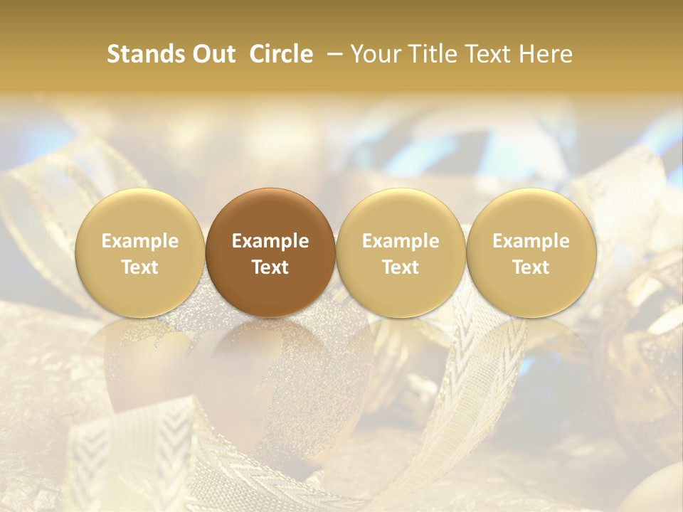 Bulb Gold Bauble PowerPoint Template