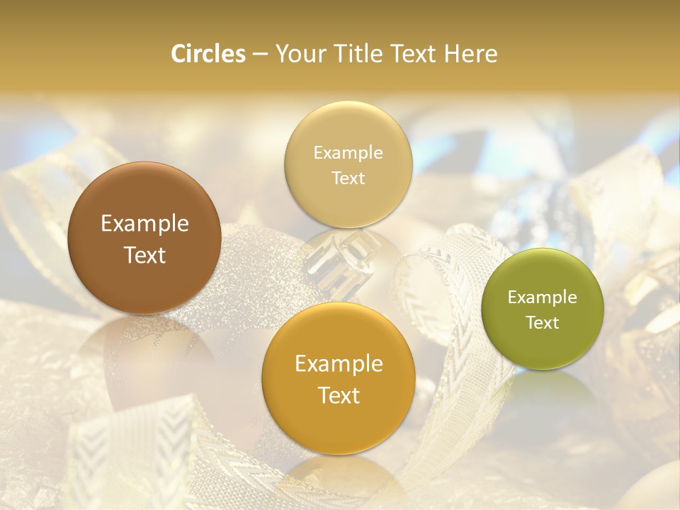 Bulb Gold Bauble PowerPoint Template