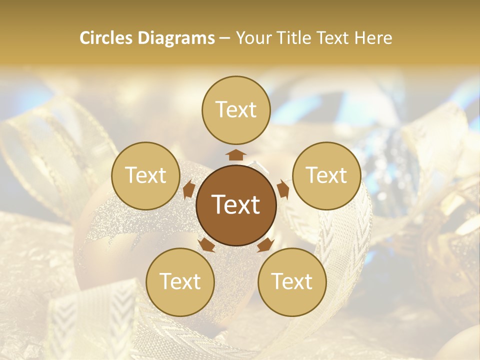 Bulb Gold Bauble PowerPoint Template