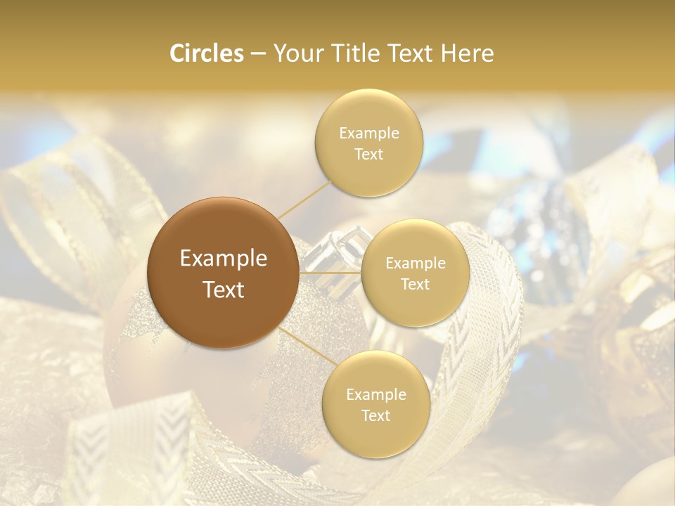 Bulb Gold Bauble PowerPoint Template