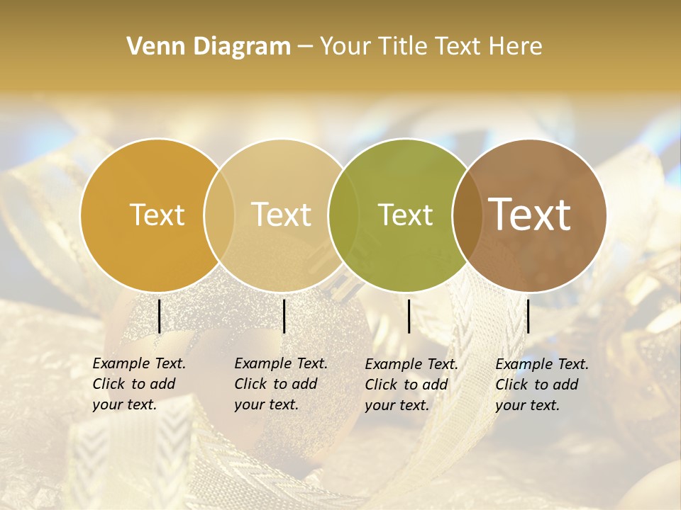 Bulb Gold Bauble PowerPoint Template