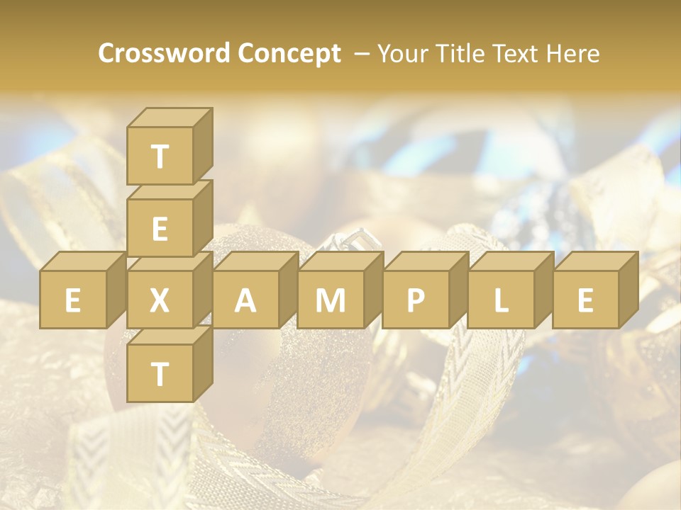 Bulb Gold Bauble PowerPoint Template