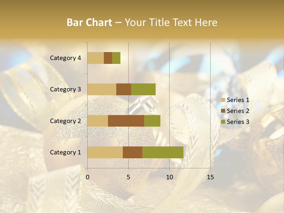 Bulb Gold Bauble PowerPoint Template