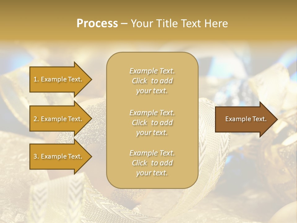 Bulb Gold Bauble PowerPoint Template