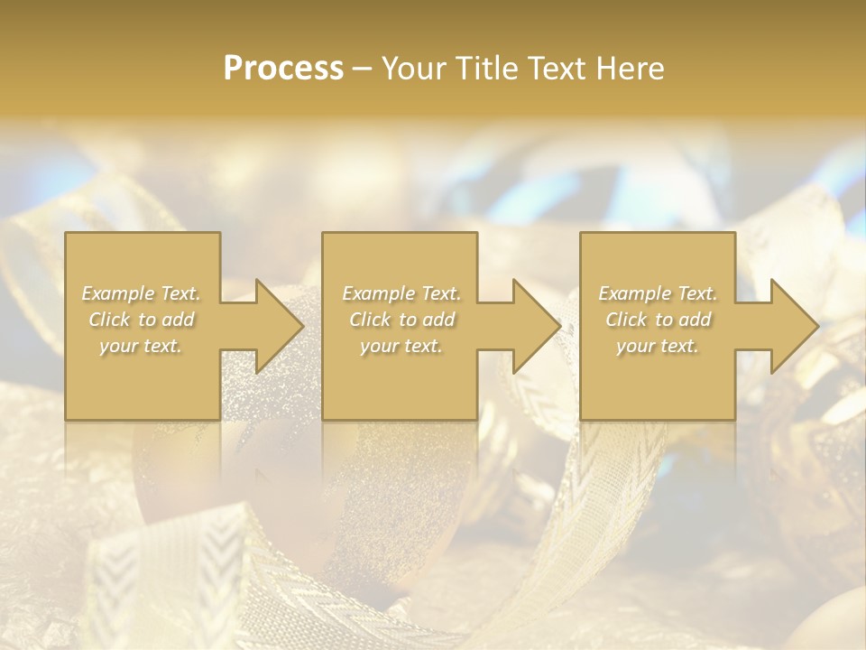 Bulb Gold Bauble PowerPoint Template