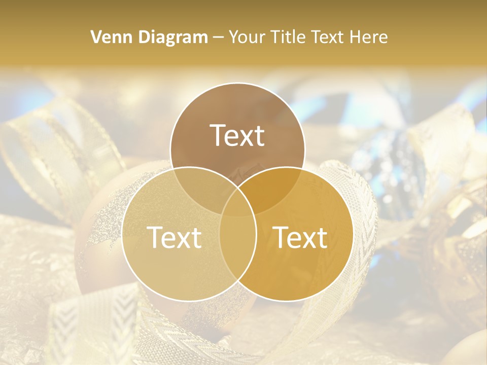 Bulb Gold Bauble PowerPoint Template