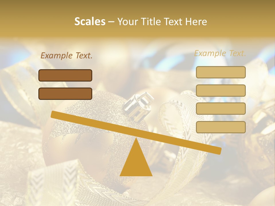 Bulb Gold Bauble PowerPoint Template