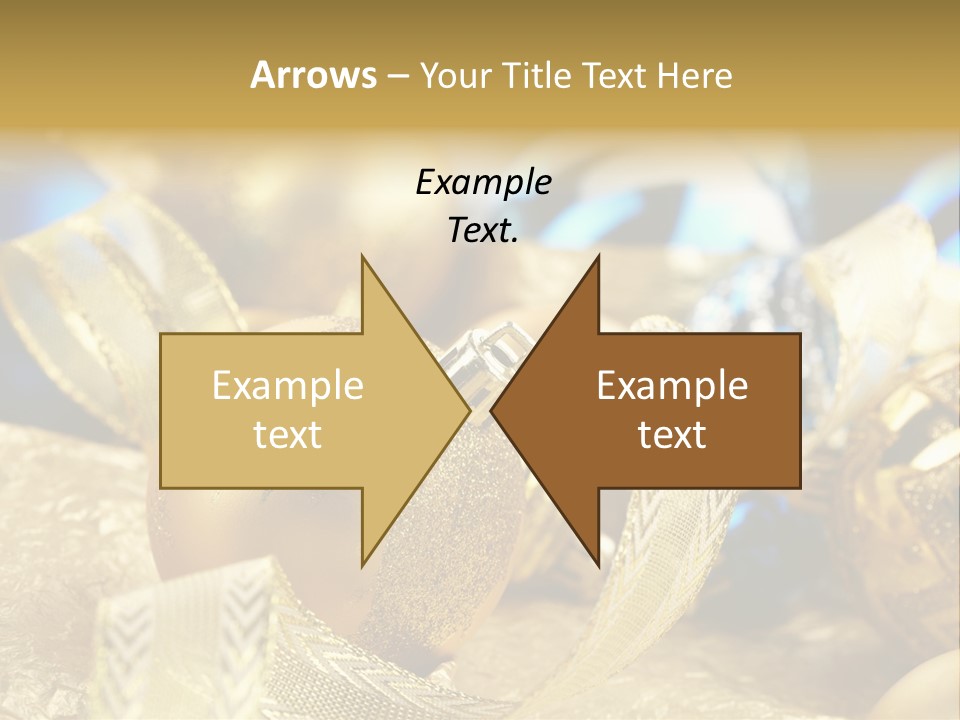 Bulb Gold Bauble PowerPoint Template