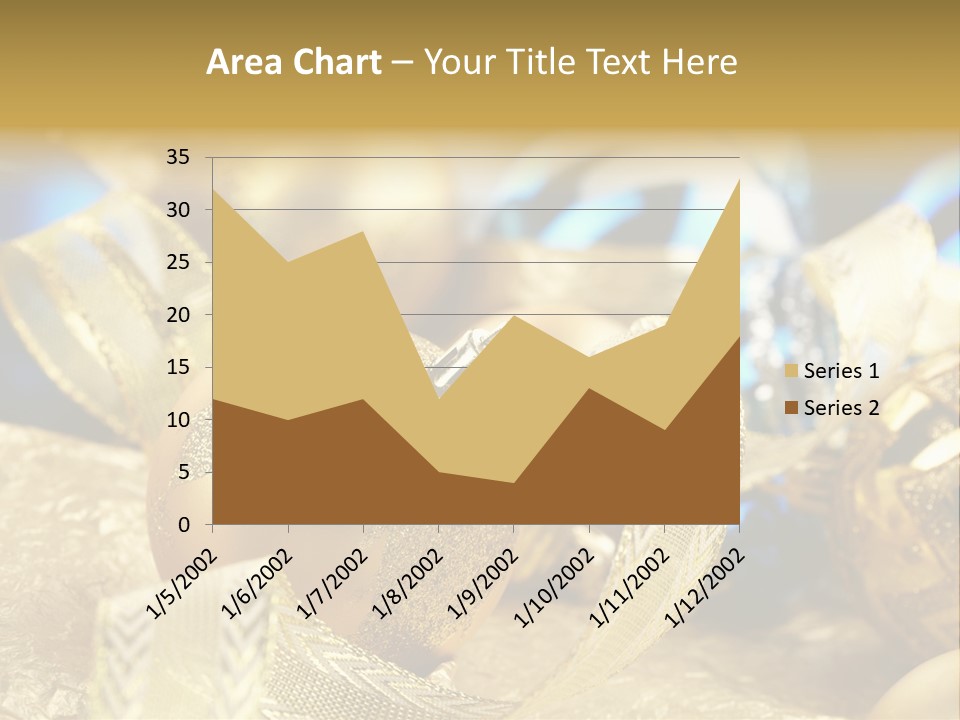 Bulb Gold Bauble PowerPoint Template