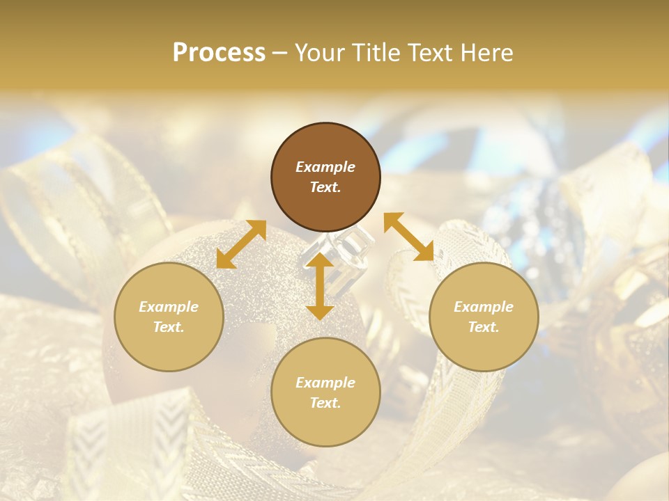 Bulb Gold Bauble PowerPoint Template