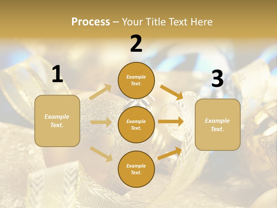 Bulb Gold Bauble PowerPoint Template