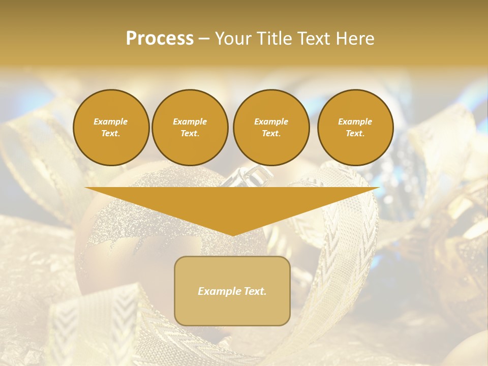 Bulb Gold Bauble PowerPoint Template
