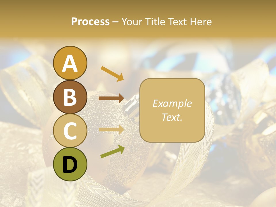 Bulb Gold Bauble PowerPoint Template