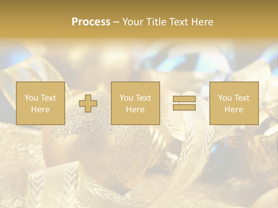 Bulb Gold Bauble PowerPoint Template