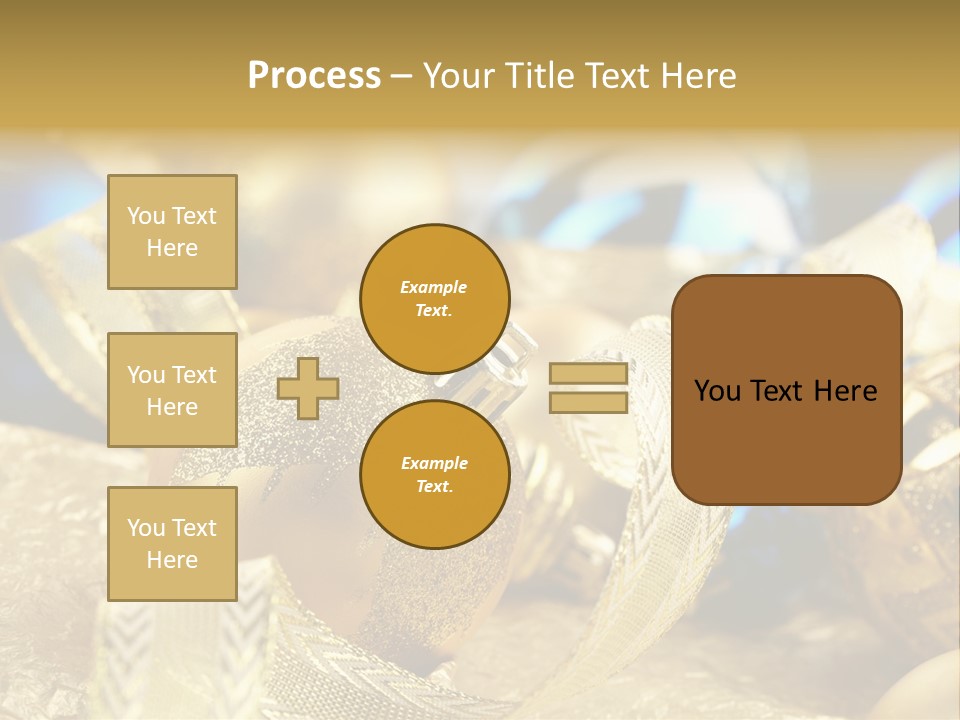 Bulb Gold Bauble PowerPoint Template