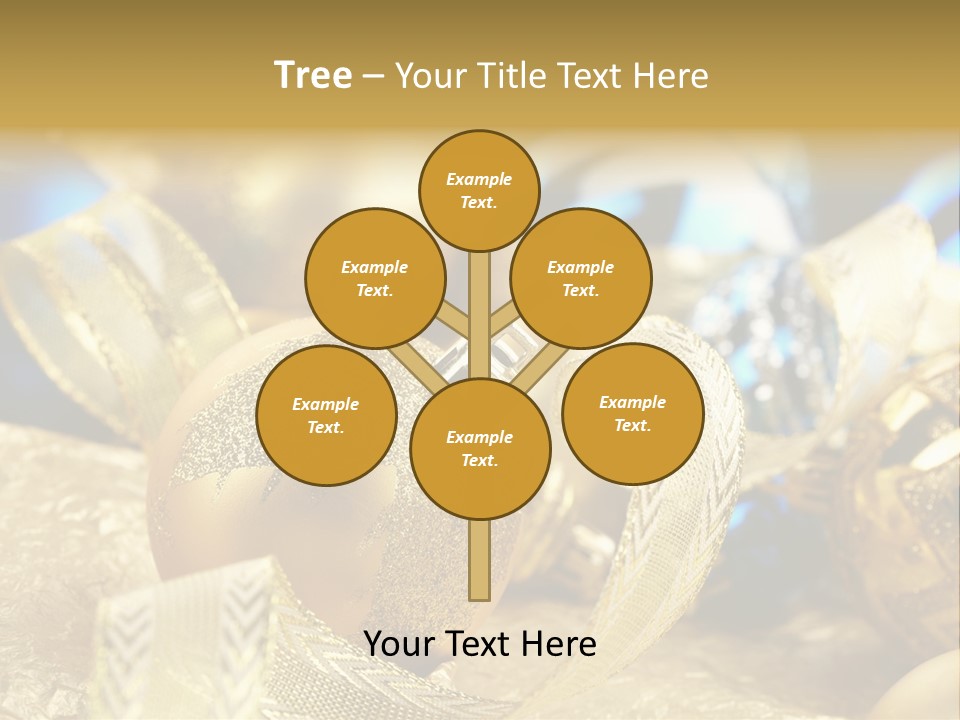 Bulb Gold Bauble PowerPoint Template