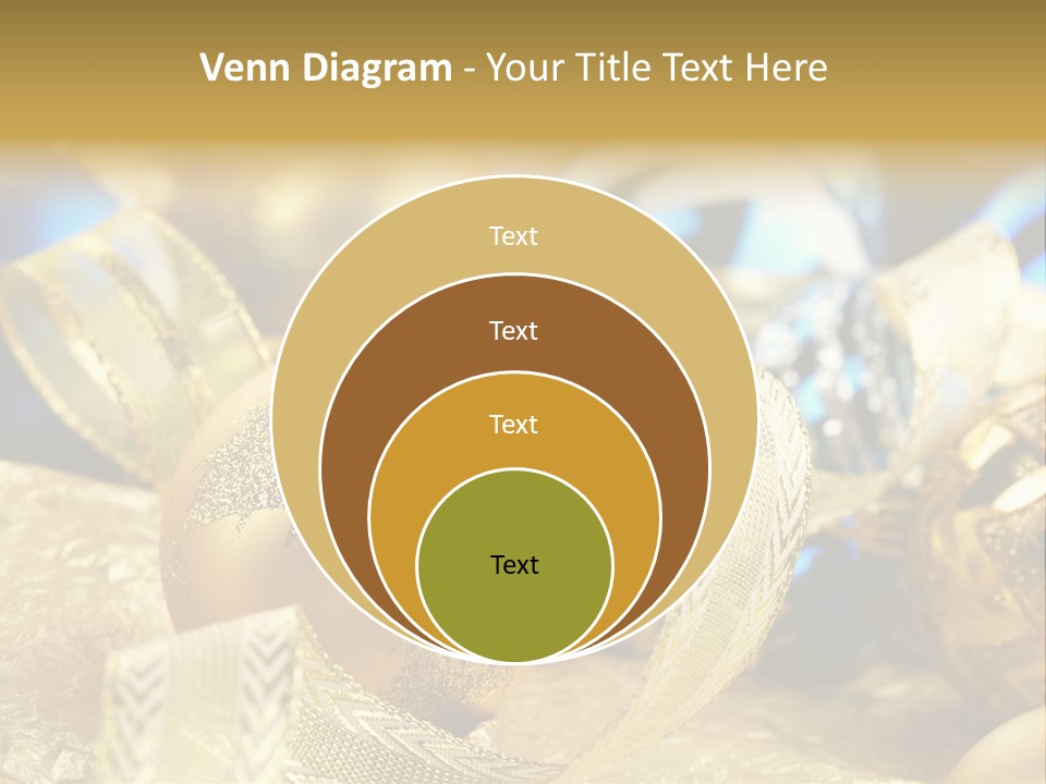 Bulb Gold Bauble PowerPoint Template