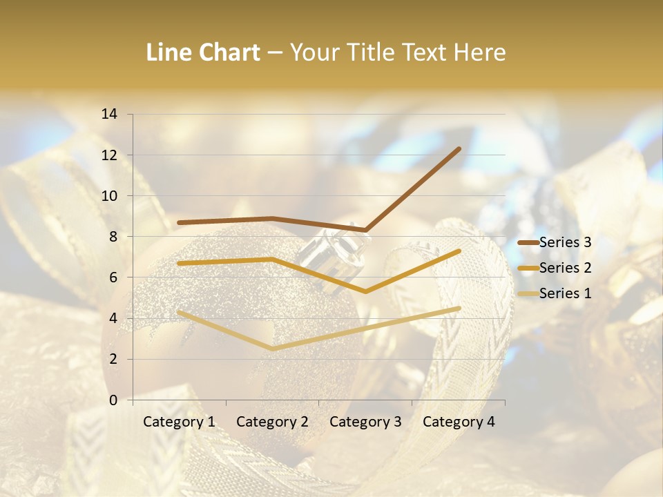 Bulb Gold Bauble PowerPoint Template