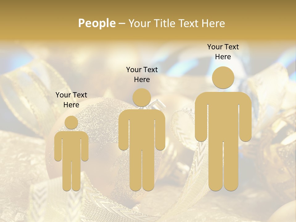 Bulb Gold Bauble PowerPoint Template