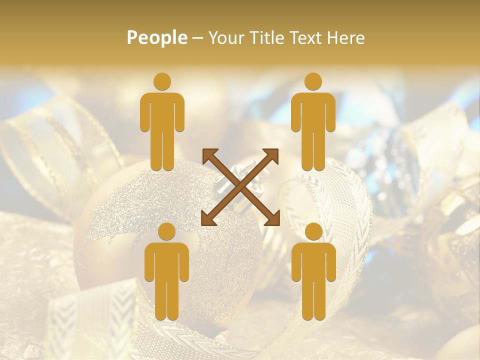 Bulb Gold Bauble PowerPoint Template