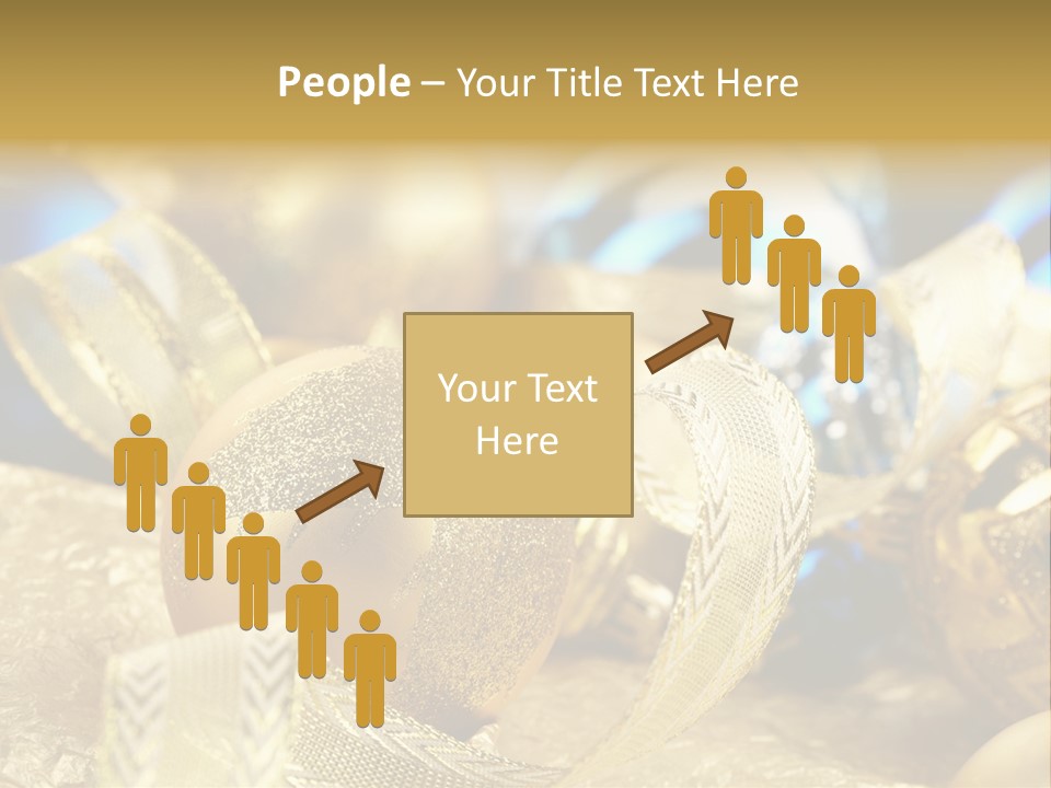 Bulb Gold Bauble PowerPoint Template