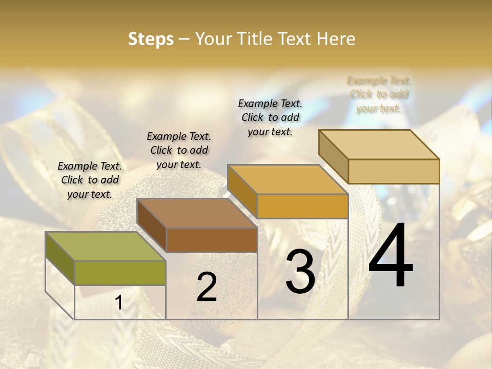 Bulb Gold Bauble PowerPoint Template