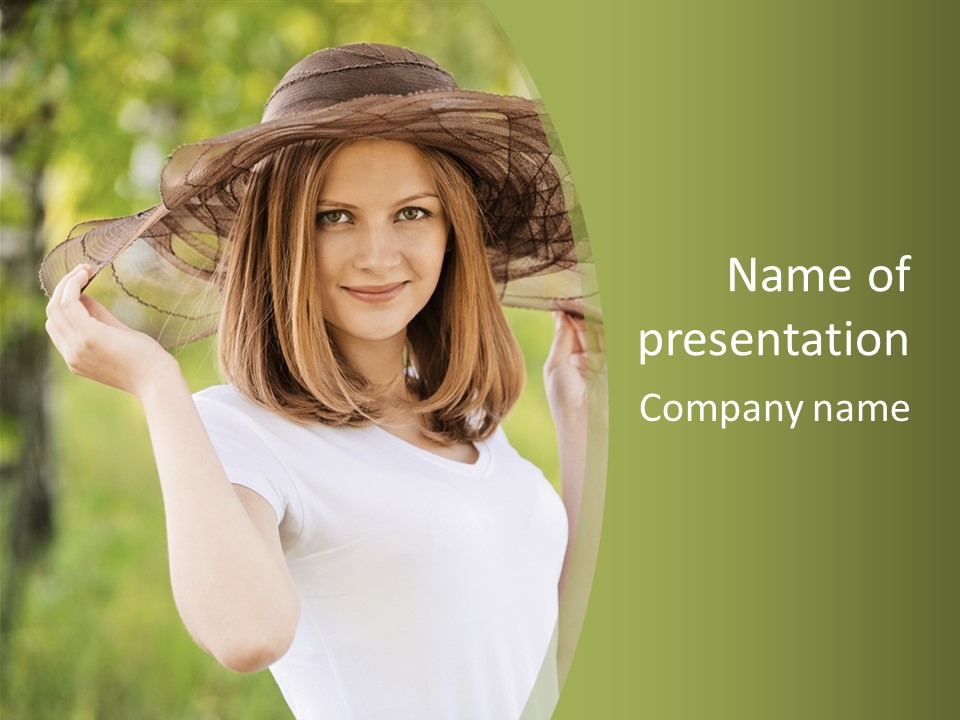 Portrait Hold Birch PowerPoint Template