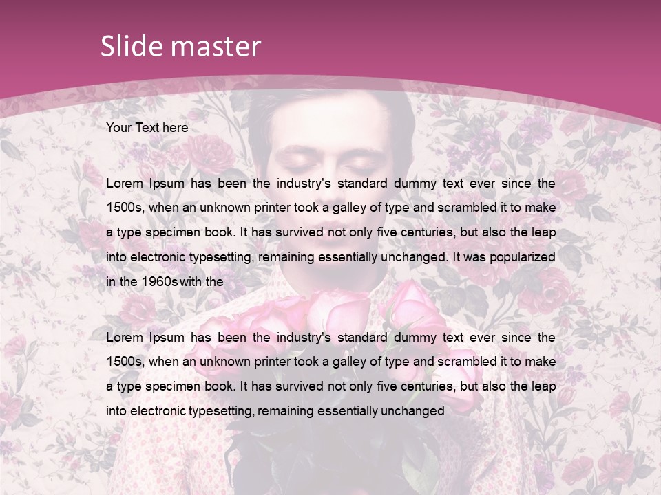 Person Holiday Flora PowerPoint Template