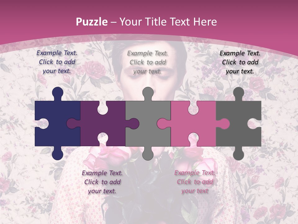 Person Holiday Flora PowerPoint Template