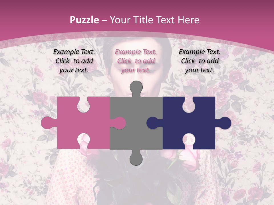 Person Holiday Flora PowerPoint Template