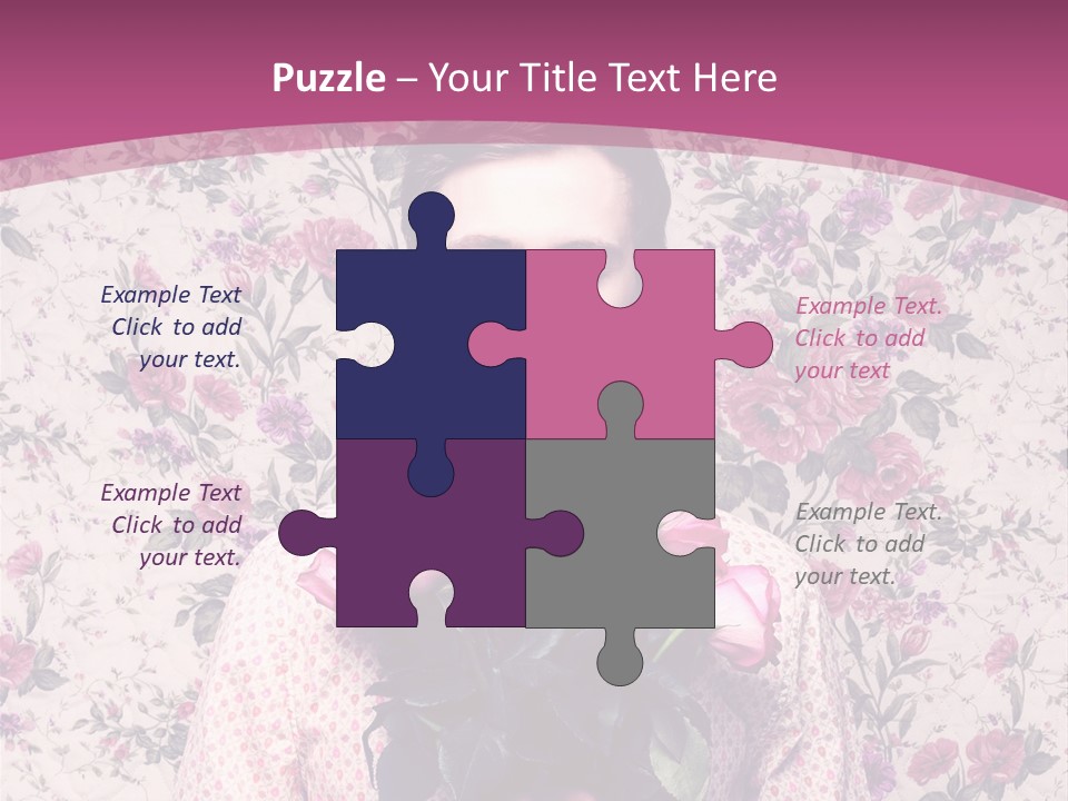 Person Holiday Flora PowerPoint Template