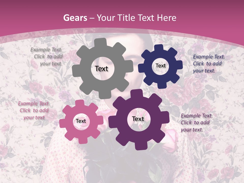 Person Holiday Flora PowerPoint Template