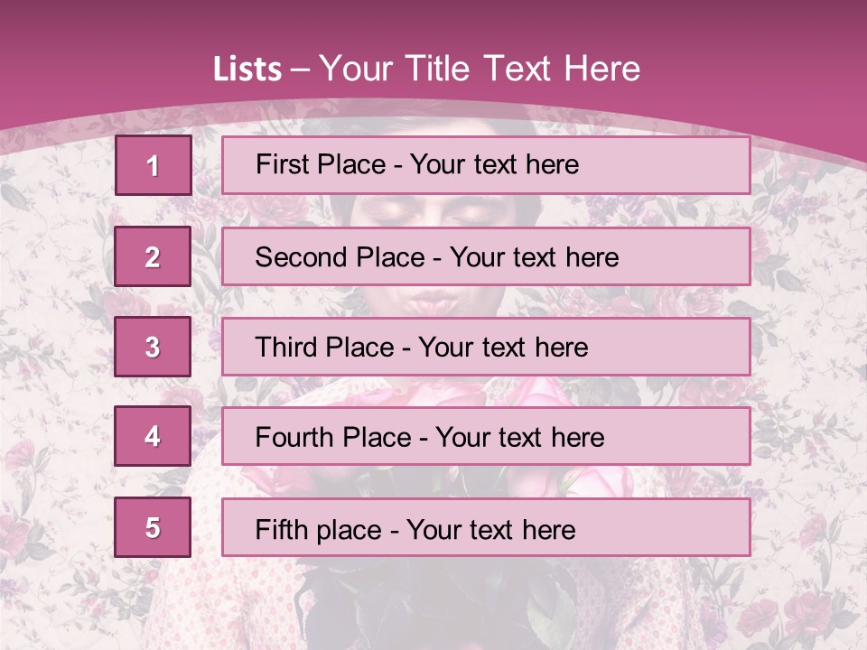 Person Holiday Flora PowerPoint Template