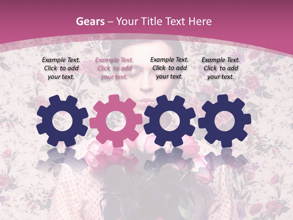 Person Holiday Flora PowerPoint Template