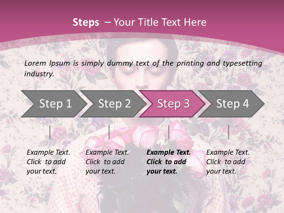 Person Holiday Flora PowerPoint Template