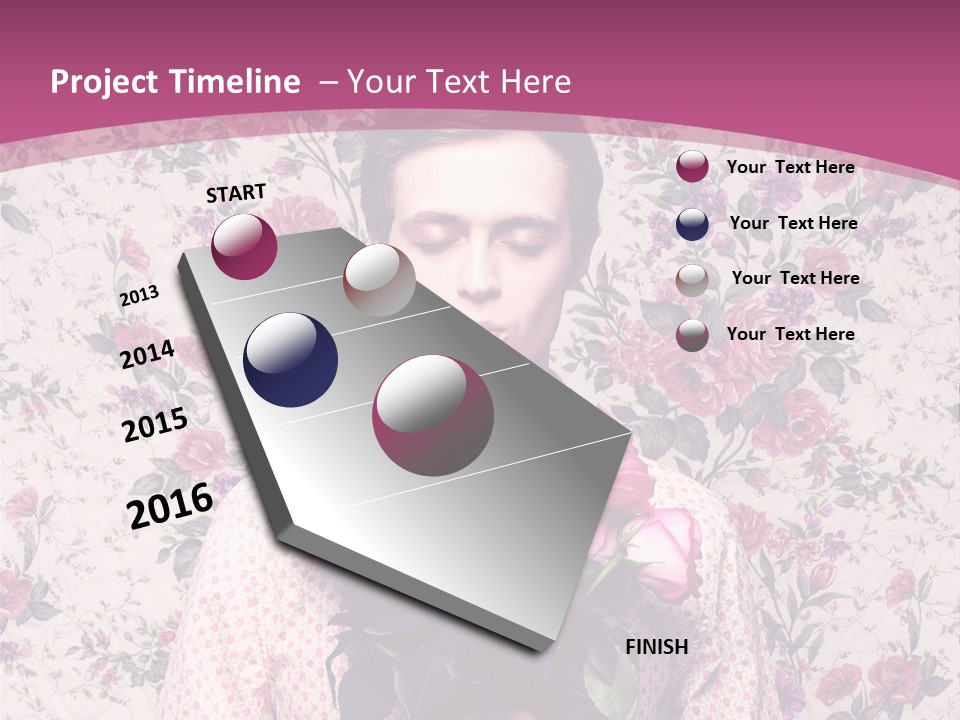 Person Holiday Flora PowerPoint Template