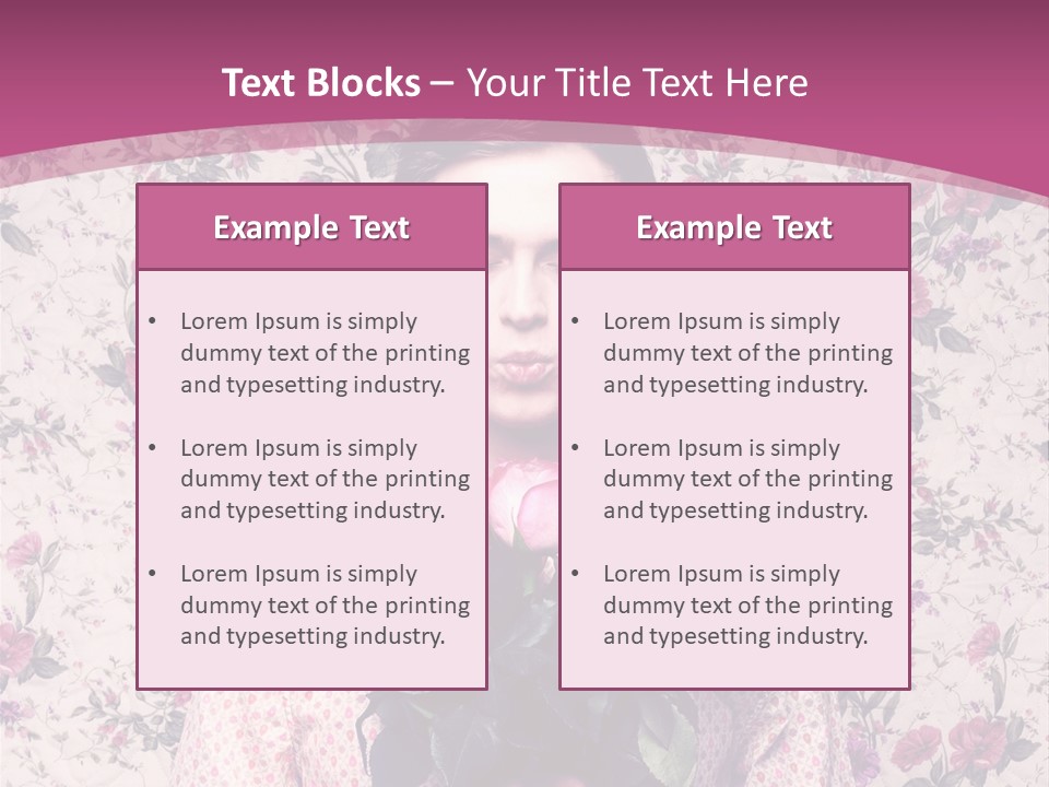 Person Holiday Flora PowerPoint Template