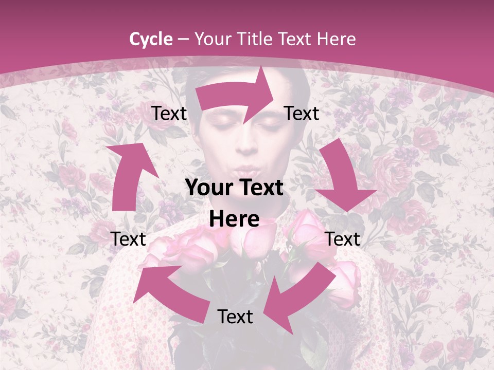 Person Holiday Flora PowerPoint Template