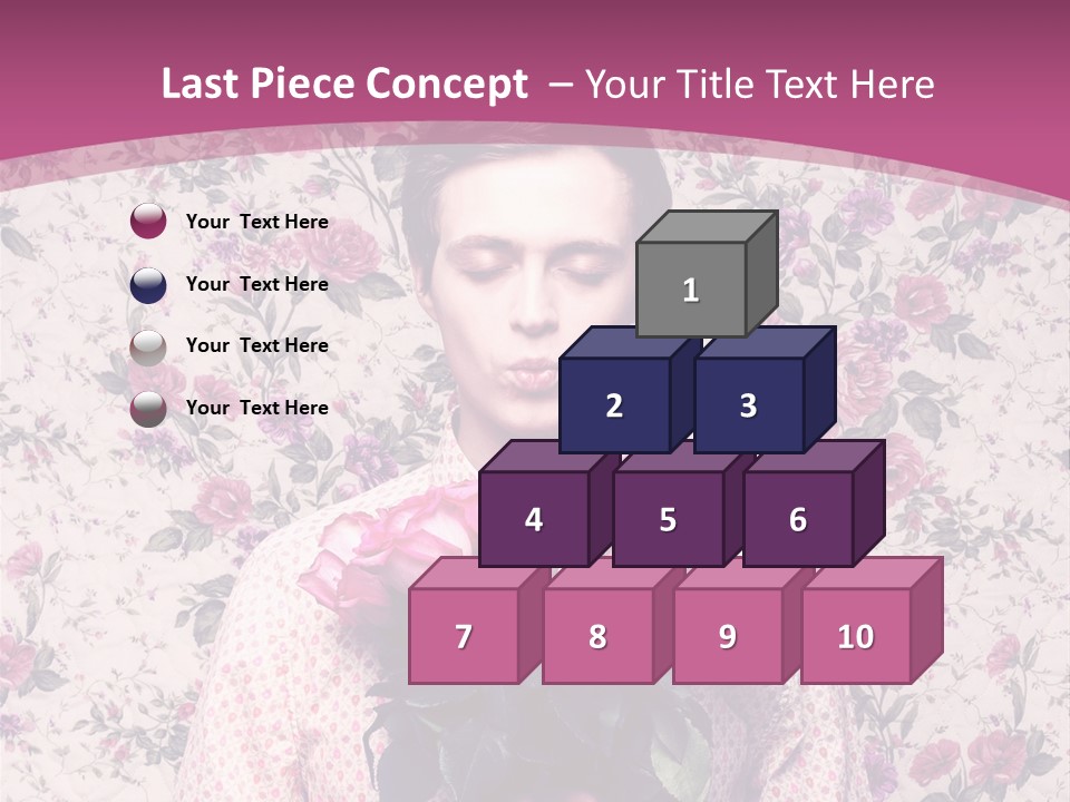 Person Holiday Flora PowerPoint Template