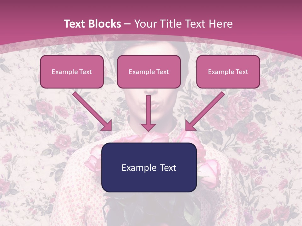 Person Holiday Flora PowerPoint Template