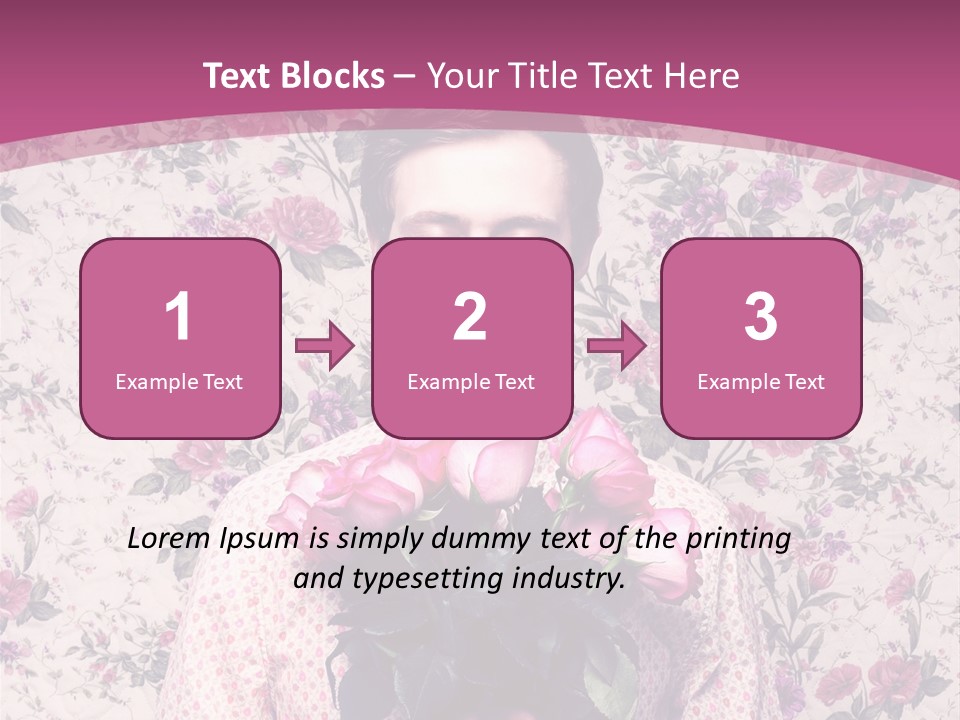 Person Holiday Flora PowerPoint Template