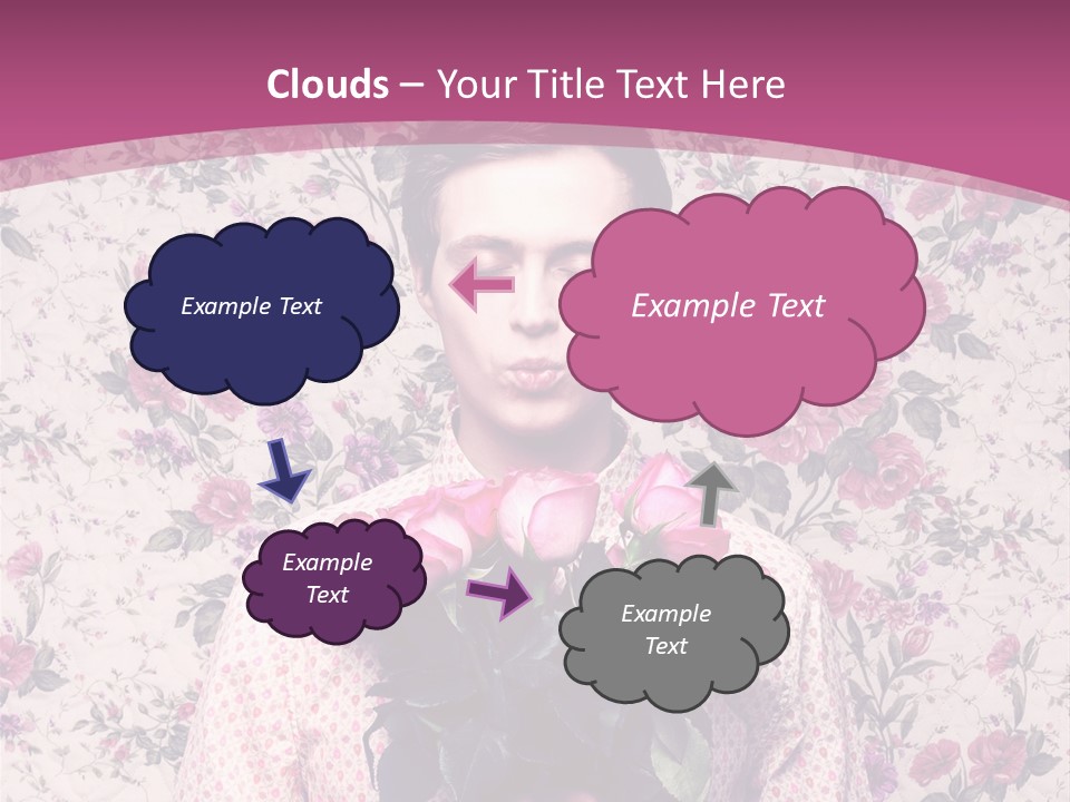 Person Holiday Flora PowerPoint Template