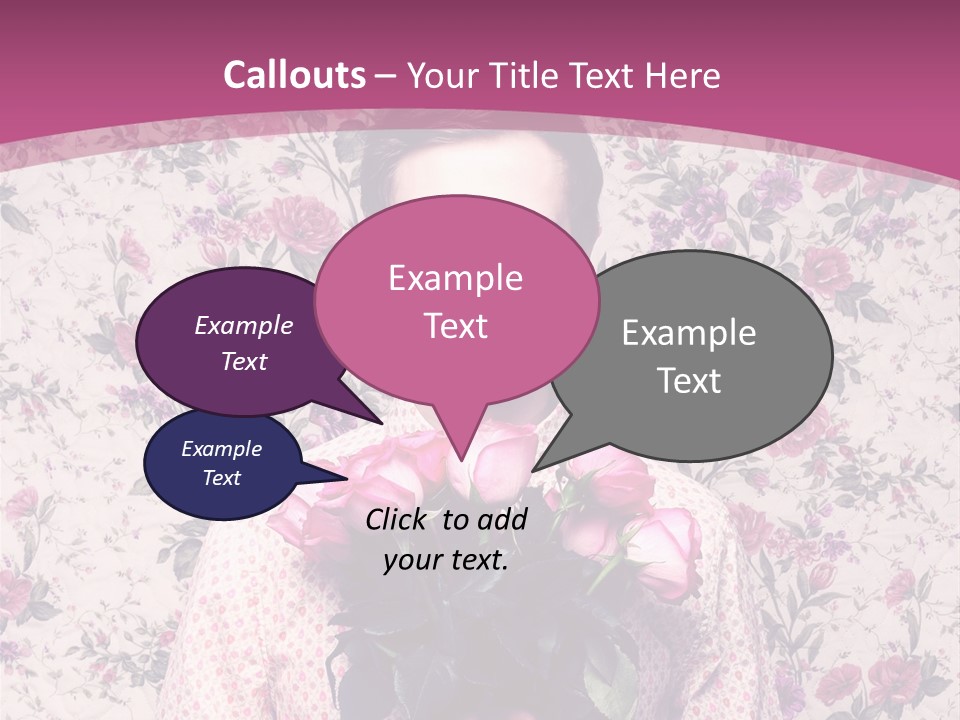 Person Holiday Flora PowerPoint Template