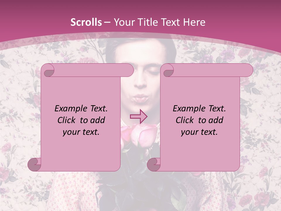 Person Holiday Flora PowerPoint Template