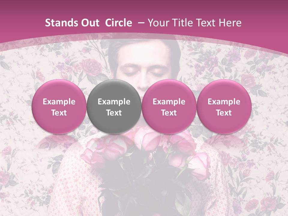 Person Holiday Flora PowerPoint Template