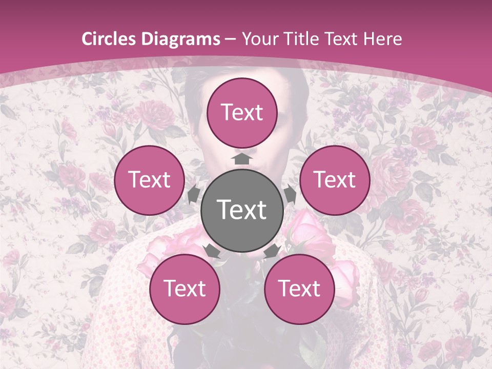 Person Holiday Flora PowerPoint Template