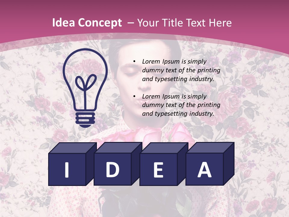 Person Holiday Flora PowerPoint Template