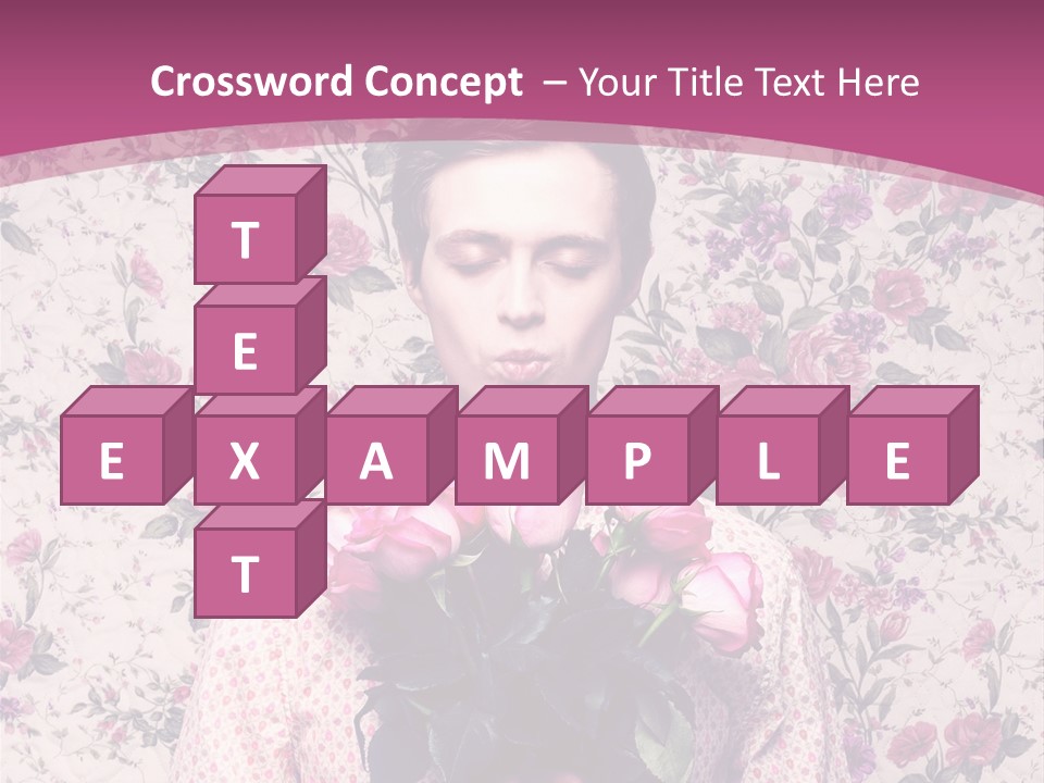 Person Holiday Flora PowerPoint Template